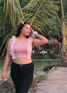 Cute Pink Ruffle Top