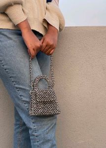 Glass Crystal Beaded Bag