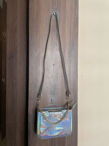 NEW Silver partywear sling bag