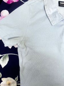 Blue Polo Top