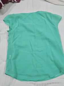 Cute Mint Green Ruffled Top