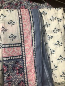 Beautiful Straight Suit With Embroidered Yoke