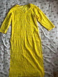 Classic Bright Yellow Kurta🍋