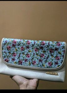 New Blue Floral Print Sling Bag