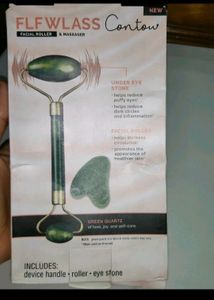 Gua Sha Face Roller |Green Stone For Under Eye