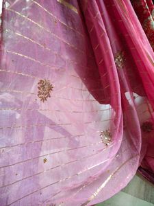 mauve-pink saree
