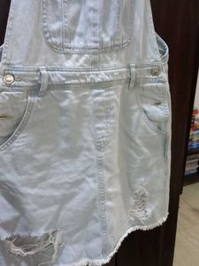 Denim Skirt Overalls
