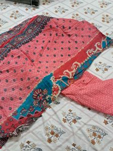 3pc Cotton Suit Pink