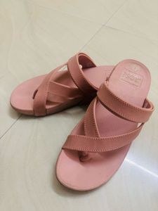 Rose Pink Crisscross Sandals