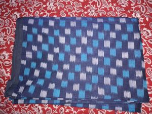 Blue And Multicolor Cotton Fabric For Kurta