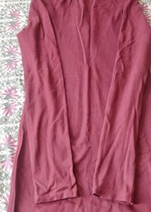 Burgundy Long Sleeve Top
