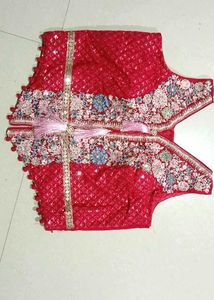 Red Embroidered Blouse