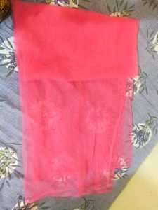 Short Frock With Long Plain Net Dupata