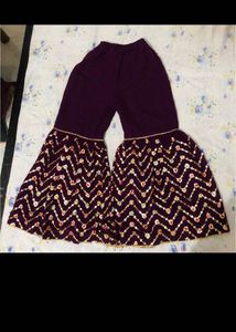 Girls&#39; Festive Purple Sharara Suit