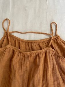 Mustard Tank Top with Back Design