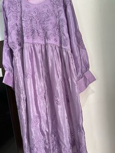 Afghani Silk Elegant Purple Tunic Set