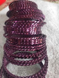 Shiny Purple Bangle Set