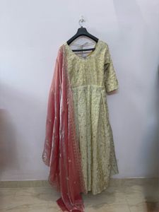 Elegant Handwork Anarkali with Dupatta