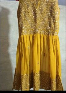 beautiful sarara set haldi wear