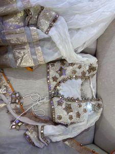 White Heavy Embroidery Lehanga Choli