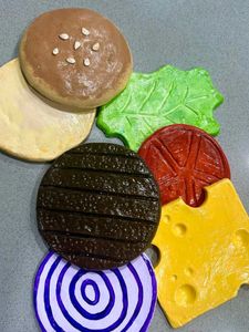 Handmade Burger Coasters 🍔