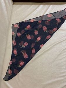 See Through Vintage Floral Scarf