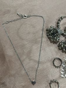 Jewelry Set: Necklace, Rings &amp; Earrings