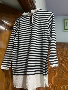 Black And White Polo Tshirt