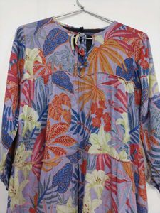 Floral Print Tiered Maxi Dress