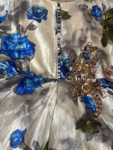 New Light weight  Festive Floral Print Ethnic Gown