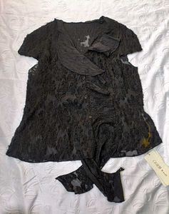 Y2k Ruffled Textured Shirt 🖤