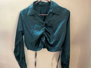 Elegant Green Crop Top