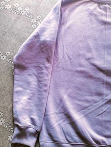 Lavender Graphic Print Sweatshirt