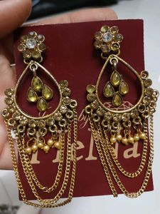 Elegant Gold-Tone Dangle Earrings