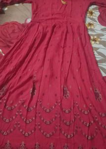 Pink Embroidered Anarkali Dress