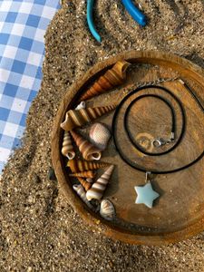 mini glass star chord necklace