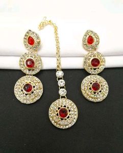 Red Stone Jewelry Set