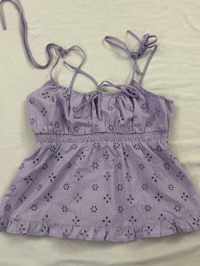 H&M Lavender detailed strappy top