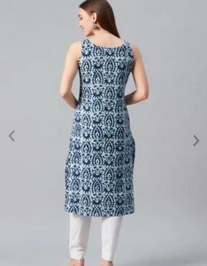 Blue Patterned Kurti | XXL
