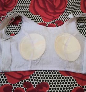 White Gliter Blouse For Wedding