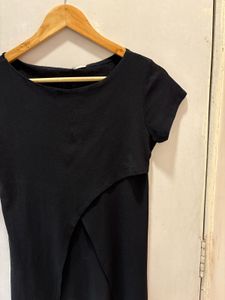 Beautiful Cutout Black Tee
