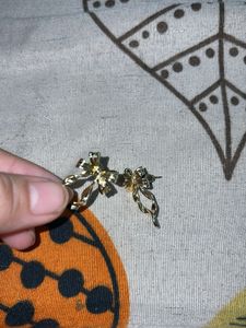 Bow Earing Golden Colour
