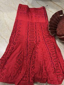 Self Design Knee Length Skirt