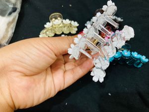 Flower Hair Claw Clip Set