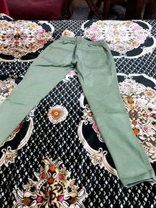 Cute Olive Green Patch Pants