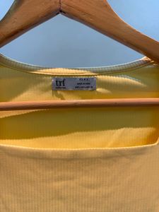 Yellow Square Neck Top