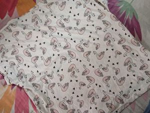 Swan Print Casual T-Shirt