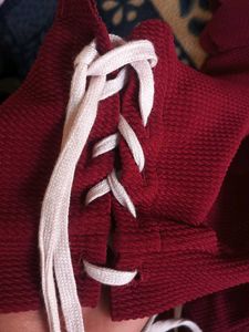 Cute Burgundy Two-Piece Set