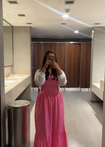 Pink Maxi Sundress no jacket