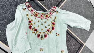 Embroidered Sea Green Suit
